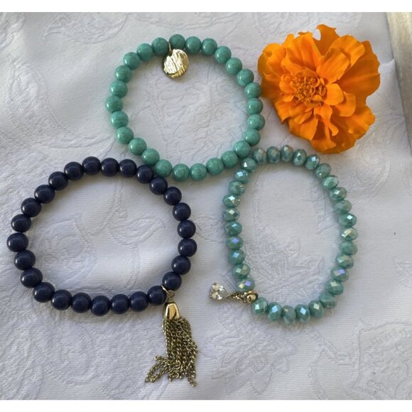 New Stack Beads Stretch Bangle Bracelet Chic Women Party Vacation Jewelry Gift - Picture 5 of 8